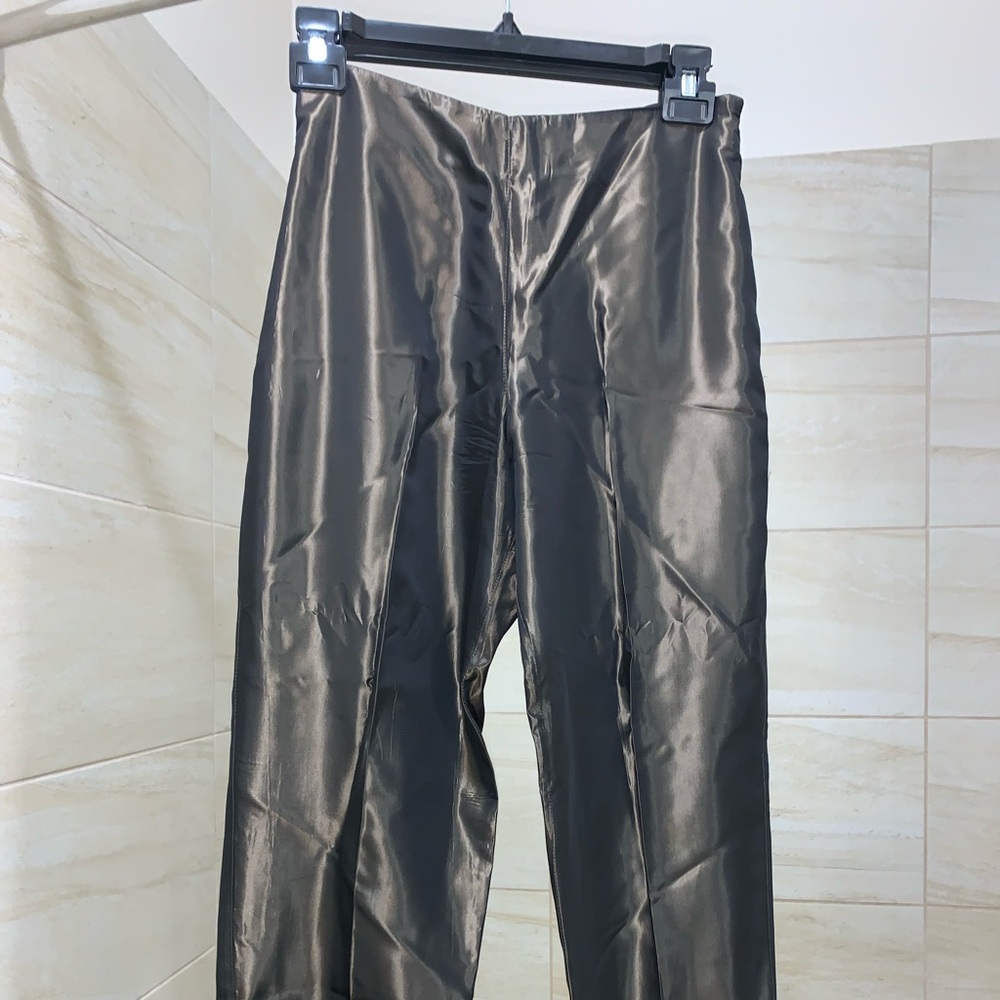 Custom brown silk pants worn once